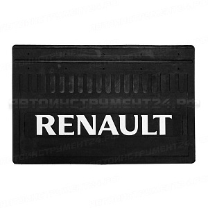 Брызговик 35*52 Renault, резина, объемный, белая надпись, к-т