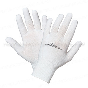 Перчатки полиэфирные без покрытия (L), белые AIRLINE, AWG-NS-12