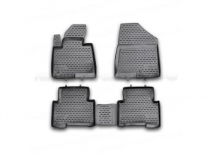 Коврики Hyundai Santa Fe III 2012 5 мест, борт. чер НЛ