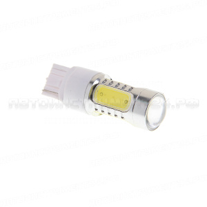 Автолампа W21W (W2.5*16q) 5 SMD MEGA WHITE 6000K 400лм 12V MEGAPOWER /10 /100