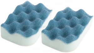 Губки бытовые поролоновые для тефлона «Волна», 110х70х35 мм, 2 шт./уп.