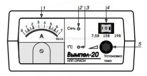 Устройство зарядное Вымпел-20 6/12/18 Вольт, 180-240В, 0-6А