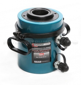 Цилиндр гидравлический двойного действия со сквозным отверстием в штоке60т(ход штока-50мм, штока-91мм, отв.-54мм,общий -158мм, L-202мм, 700bar) Forsage F-YG6050KS