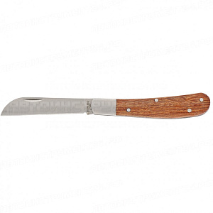 Нож садовый, 173 мм, складной, прямое лезвие, деревянная рукоятка. PALISAD
