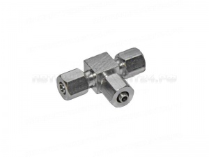 Фитинг метал. зажимной Т-образный трубки ПВХ 4/2 (уп.10 шт.)