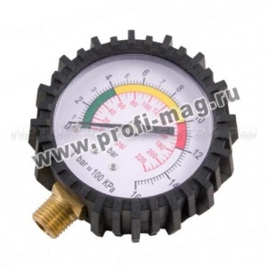 Манометр пистолета подкачки обычный (с резиновой защитой)