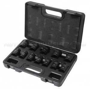 Набор головок ударных 12 предметов1/2" (6гр.)(10,12,13-19,21,22,24мм)в кейсе Forsage F-4129-5MPB(пл.кейс)