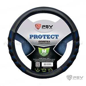 Оплётка на руль PSV PROTECT (Черно-Синий) M