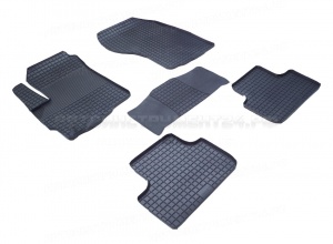 Коврики Mitsubishi ASX 10 резиновый "Сетка" (Seintex)