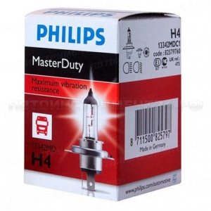 Автолампа H4 (75/70) P43t-38 MasterDuty 24V PHILIPS /1/10/100 HIT (замена P-13342HD)
