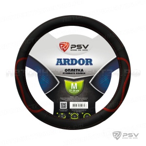 Оплётка на руль PSV ARDOR (Черный/Отстрочка красная) M