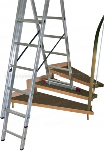 Трехсекционная универсальная лестница с допфункцией Krause CORDA 3х7, 013378