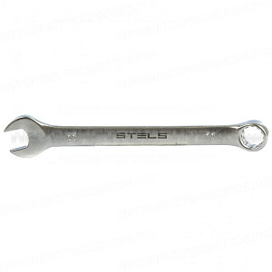 Ключ комбинированный, 11 мм, CrV, матовый хром. STELS