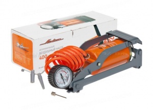 Насос воздушный 400 (ножной, механический, 400 см3, сумка, съемный манометр) AIRLINE, PA-400-02