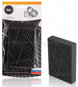Ароматизатор под сиденье пластик "3D-лабиринт" черный лед AIRLINE, AFSI105