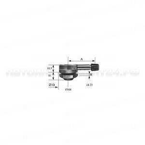 Металлический вентиль (длина 40 мм) для б/к грузовых дисков D=15,7mm