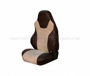 Чехлы ВАЗ 2110 / Lada Priora Sd к/з (шоколад/бежевый) "Динас"