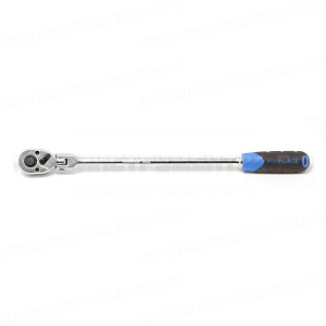 Трещотка реверсивная удлиненная шарнирная с резиновой ручкой 1/4L-300мм (72зуб.) Forsage F-802218L
