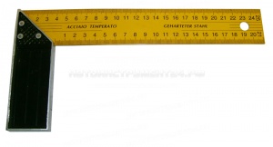 Угольник столярный 250мм желтый 40300