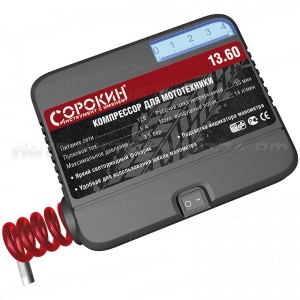 Компрессор для мототехники 12В, 3,5бар