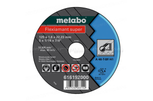 Круг отр сталь тс Flexiamant S 125x1,6 прямой А46Т Metabo