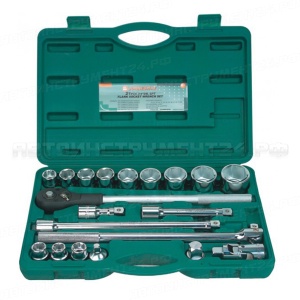 Набор головок торцевых 3/4"DR, 19-50 мм., с аксессуарами, 20 предметов