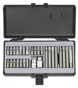Набор бит L=30mm, L=75mm 28пр. 1/2" 4283