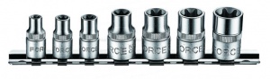&1/4"Набор головок на планке Е8-Е16 7пр. 3/8" 3074