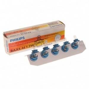 Автолампа BAX1.2W с голубым патроном (B8.4d) 12V PHILIPS /10/200 NEW
