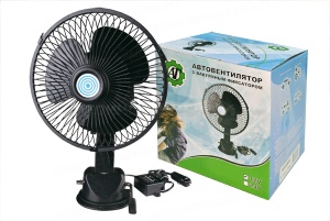 Автовентилятор "АТ" D=150мм - 6"/24V (с решеткой металл, вакуумный фиксатор)