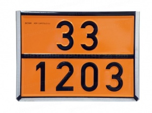 Таблица ОПАСНЫЙ ГРУЗ (рельефная) 33-1203 Бензин н/о, шт