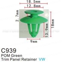 Клипса для крепления внутренней обшивки а/м Мерседес пластиковая (100шт/уп.) Forsage клипса F-C939(Mersedes)