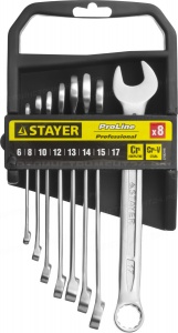Набор комбинированных гаечных ключей 8 шт, 6 - 17 мм, STAYER