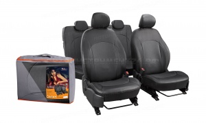 Чехлы для Nissan X-Trail (07-14 г.) "Alonso", 14 пред., задн.спин. 1/3, экокожа перф., черн.