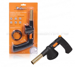 Горелка газовая с ручкой на резьбовой баллон, пьезоподжиг, анти-вспышка, 21,5*12,5*5,5 см AIRLINE, AGT-S-04