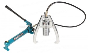 Съемник двух-трехлапый переставной гидравлический 50т( захвата:200-500мм,мах. глубина захвата-250мм,ход штока-60мм) с выносным насосом Forsage F-6590850H