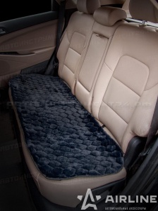 Накидка из искусственного меха, черная с коротким ворсом, на заднее сиденье, 1 шт.(AFC-A-06)