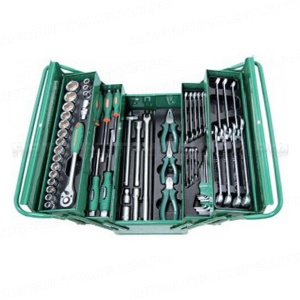 C-3DH262 Универсальный набор (инструментальный ящик) торцевых головок 1/2"DR 10-32 мм, ключей 6-22 мм, угловых ключей 1,5-10мм, и отверток, 62 предмета