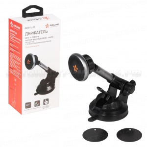 Держатель для телефона на торпедо/лоб. стекло магнитный с телескоп. кроншт. AIRLINE, AMS-U-19