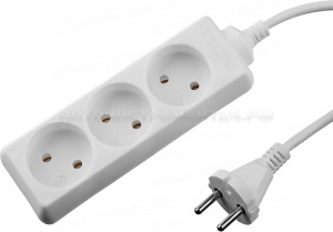 Удлинитель "TOPELECTRO" электрический, ПВС 2х1мм2, 3 гнезда, 3500 Вт, 1.5м, STAYER