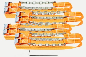 Браслеты противоскольжения R15-R19, комплект 8шт (205/55-275/85, цепь 6мм, до 3,5тонн)