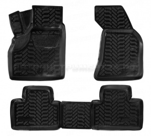Ковры в салон (3D с подпят.) для Lada Priora (07-) компл. 4 шт., выс. борт, полимер., черн. AIRLINE, ACM-PS-06