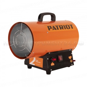 Калорифер газовый PATRIOT GS 12, 12 кВт, 320 м/ч, пьезо поджиг, редуктор, шланг., 633445012