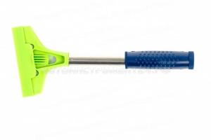 Скребок, фиксированное лезвие 100 мм, металлич. обрезиненная ручка, 250 мм. СИБРТЕХ