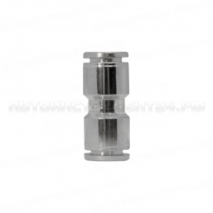 Фитинг соединитель металлический прямой Ø-8 мм (MPU08 ) "БелАК"