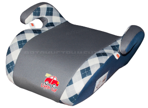 Бустер детский 22-36кг. Little Car Smart клетка-синий