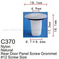 Клипса для крепления внутренней обшивки а/м Ниссан пластиковая (100шт/уп.) Forsage клипса F-C370(Nissan)