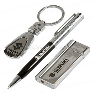 Набор VT-041 SUZUKI CHROME брелок+ручка+зажигалка (на блистере) LEGION /1/12 OLD