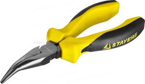 Тонкогубцы STAYER "PROTech" изогнутые, эксцентриковое расположение шарнира, 160мм