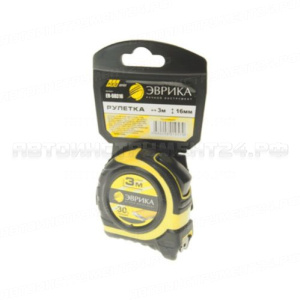 Рулетка ER-59316 3м 16мм YELLOW профессиональная Pro-Grade с держателем ЭВРИКА1/12/120